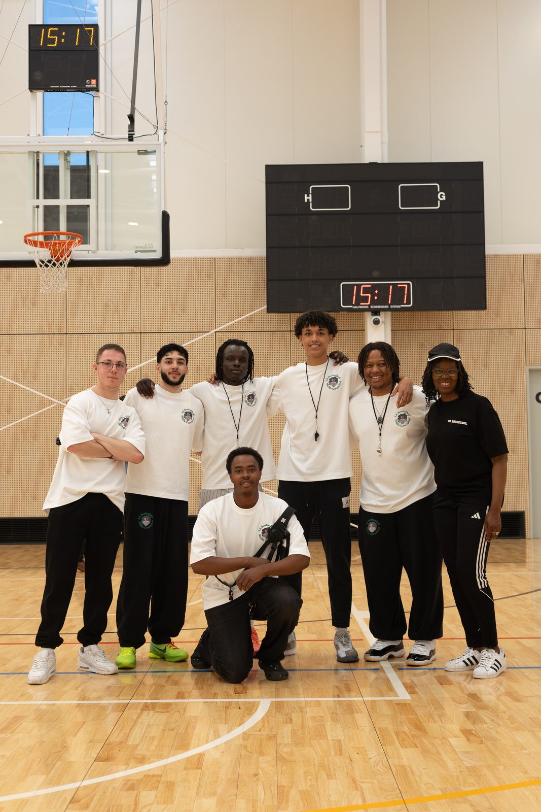 The A2Z Basketball skills coaching team standing on court